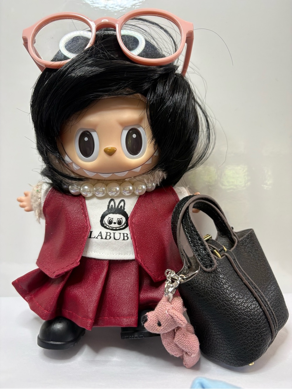Great Labubu Full Fit Deal! 3 full sets + wig+ handmade  desert tray + bag charm